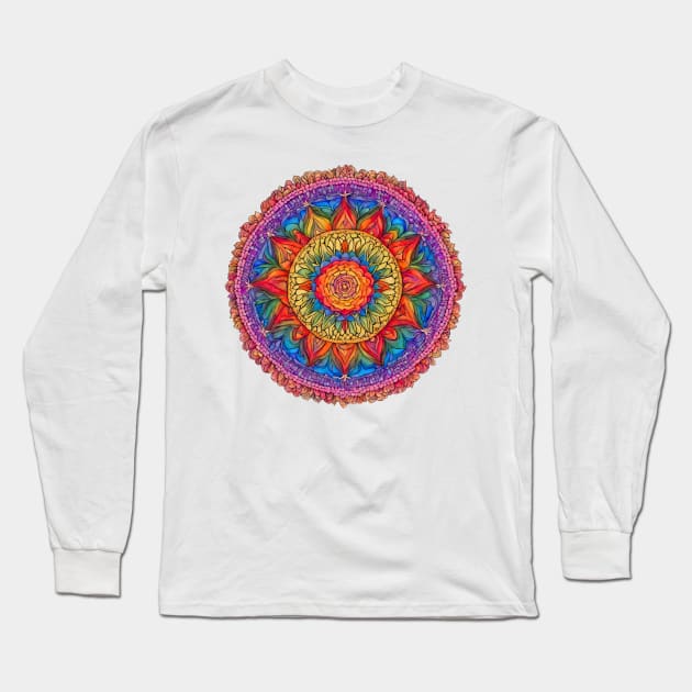 Beautiful mandala with LGBT colors Long Sleeve T-Shirt by Studio468